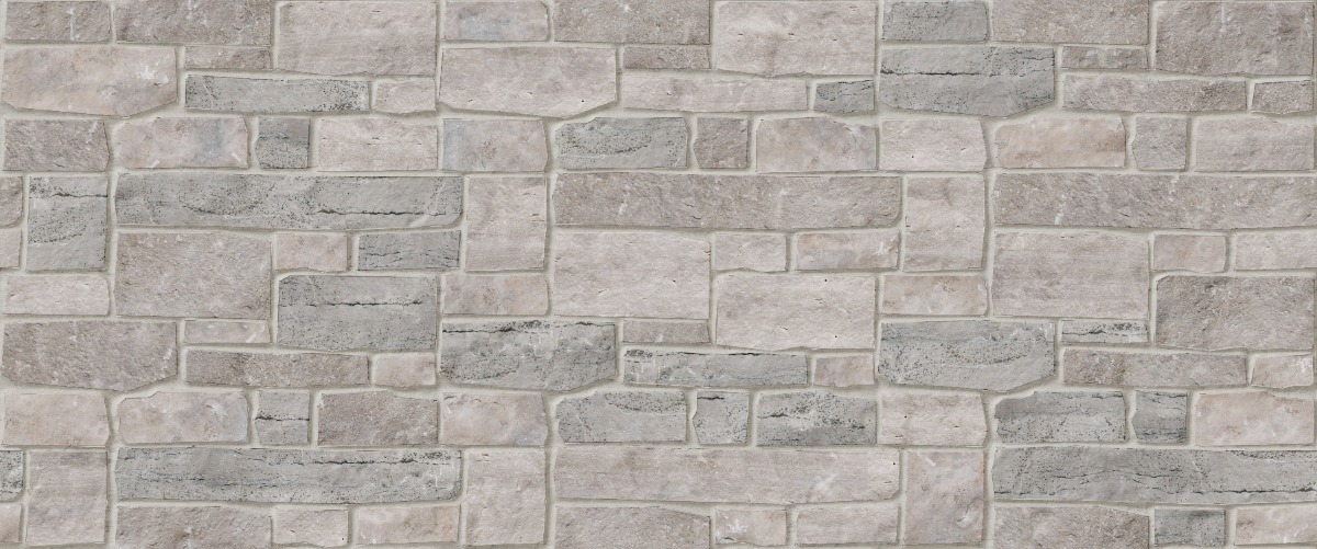 A seamless stone texture with m1256 sdm383 fond du lac colonial limestone- tumbled blocks arranged in a Veneer - Ashlar - Split Edge - Random Sizes 6x4" to 30x12" - DP111 pattern