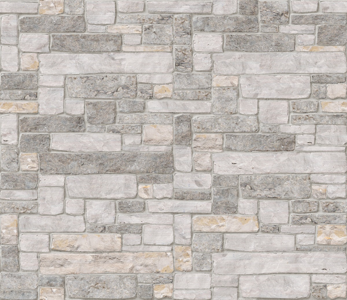 A seamless stone texture with m1256 sdm389 fond du lac colonial limestone - split-face blocks arranged in a Veneer - Ashlar - Split Edge - Random Sizes 6x2" to 30x9" - DP109 pattern