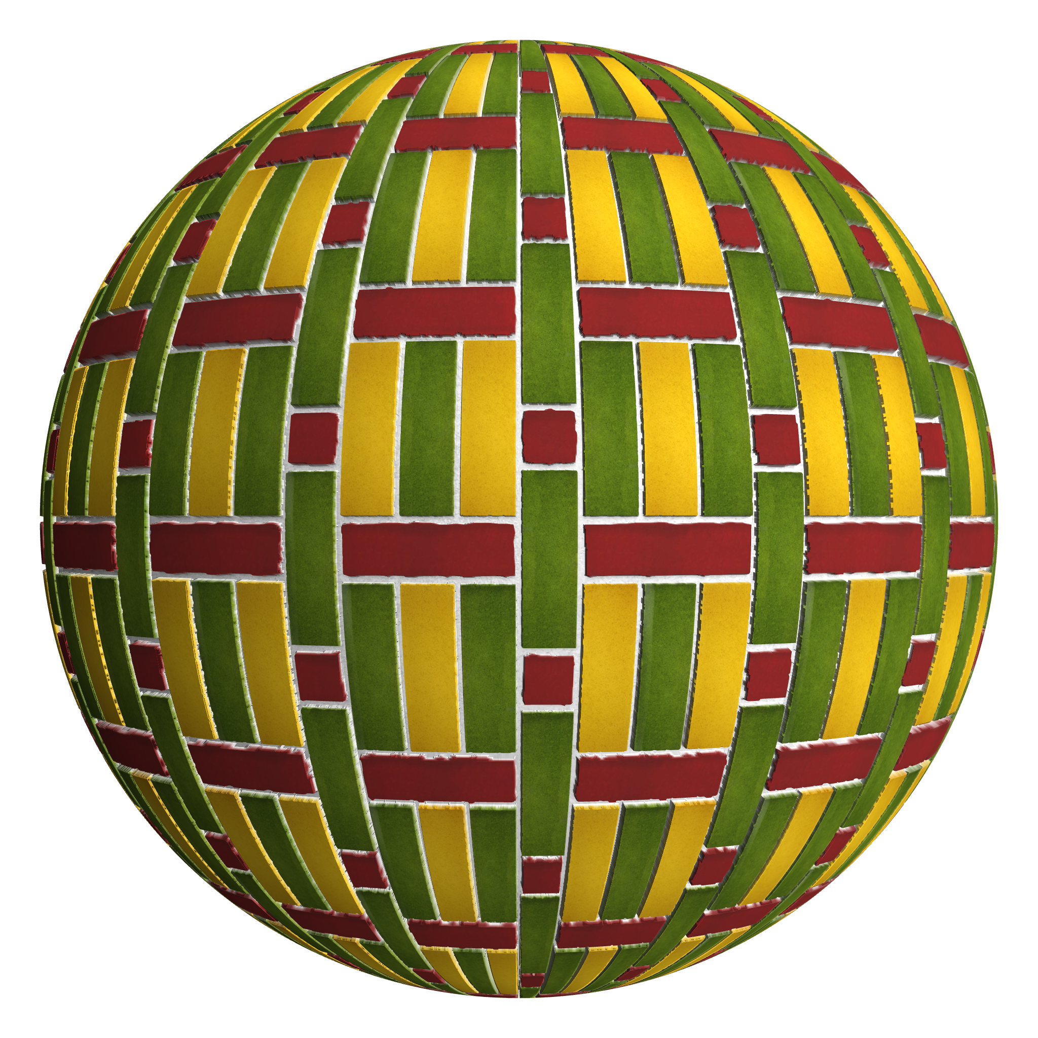 3D sphere preview of Festive Zelige tile pattern seamless texture