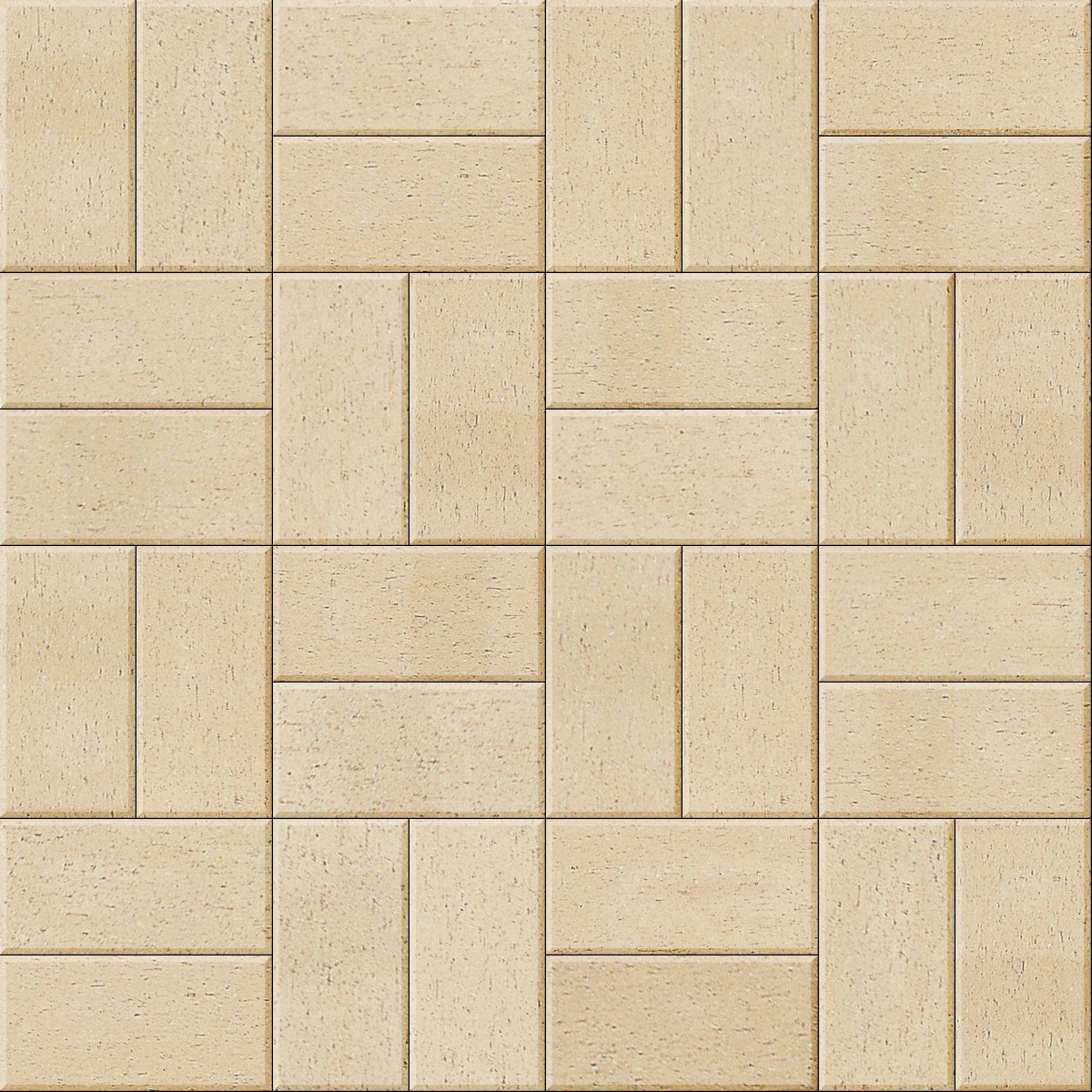 A seamless stone texture with clay golden dune blocks arranged in a Basketweave pattern