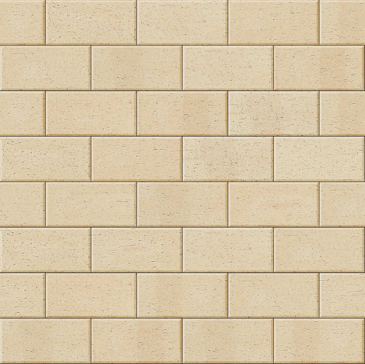 A seamless stone texture with clay golden dune blocks arranged in a Stretcher pattern