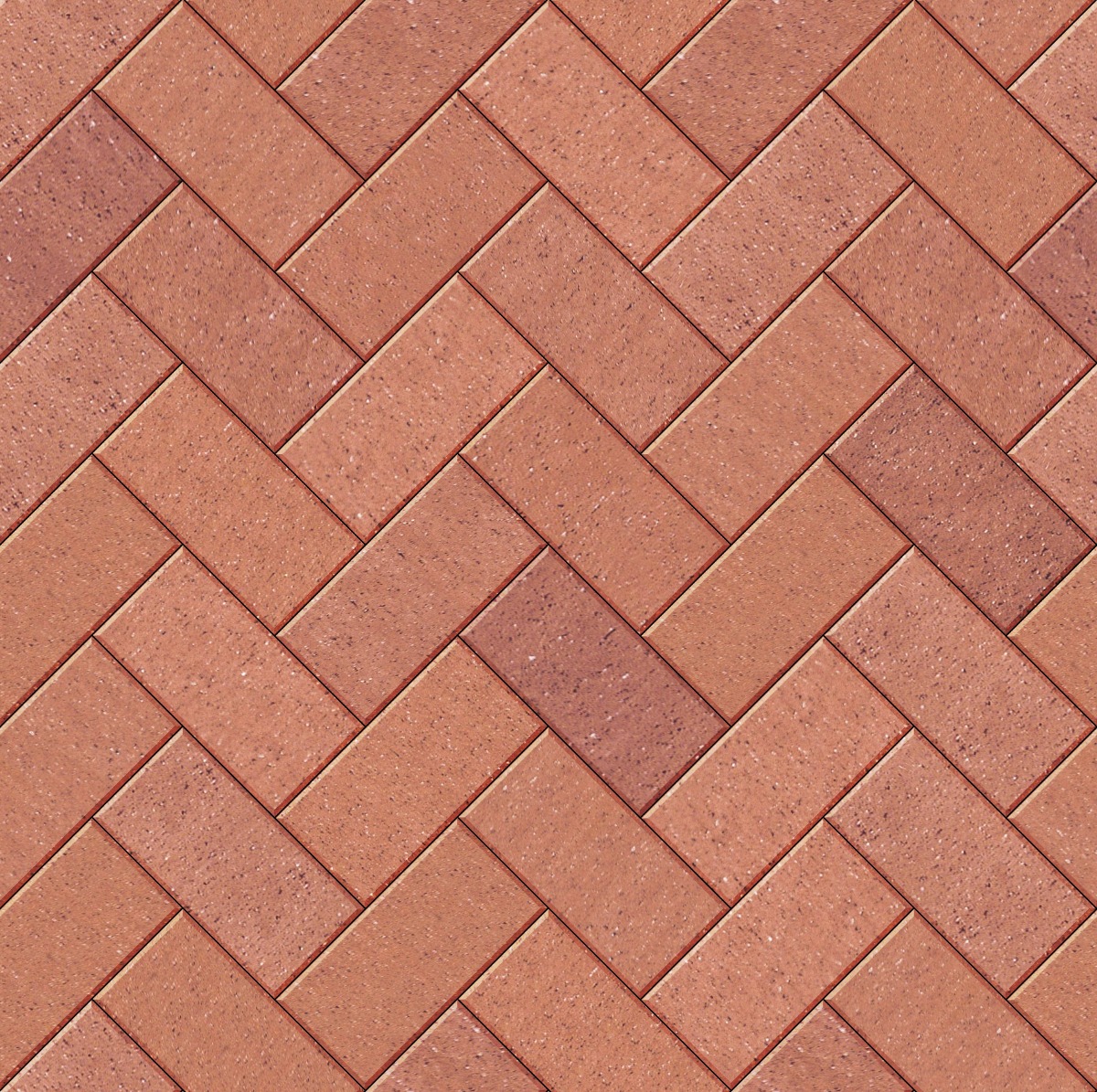 A seamless stone texture with clay red blocks arranged in a Herringbone pattern