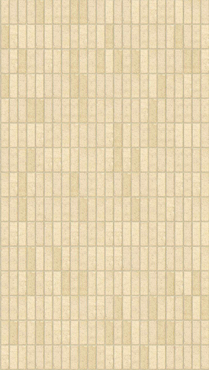 A seamless brick texture with cream mexi tumbled units arranged in a Stack pattern
