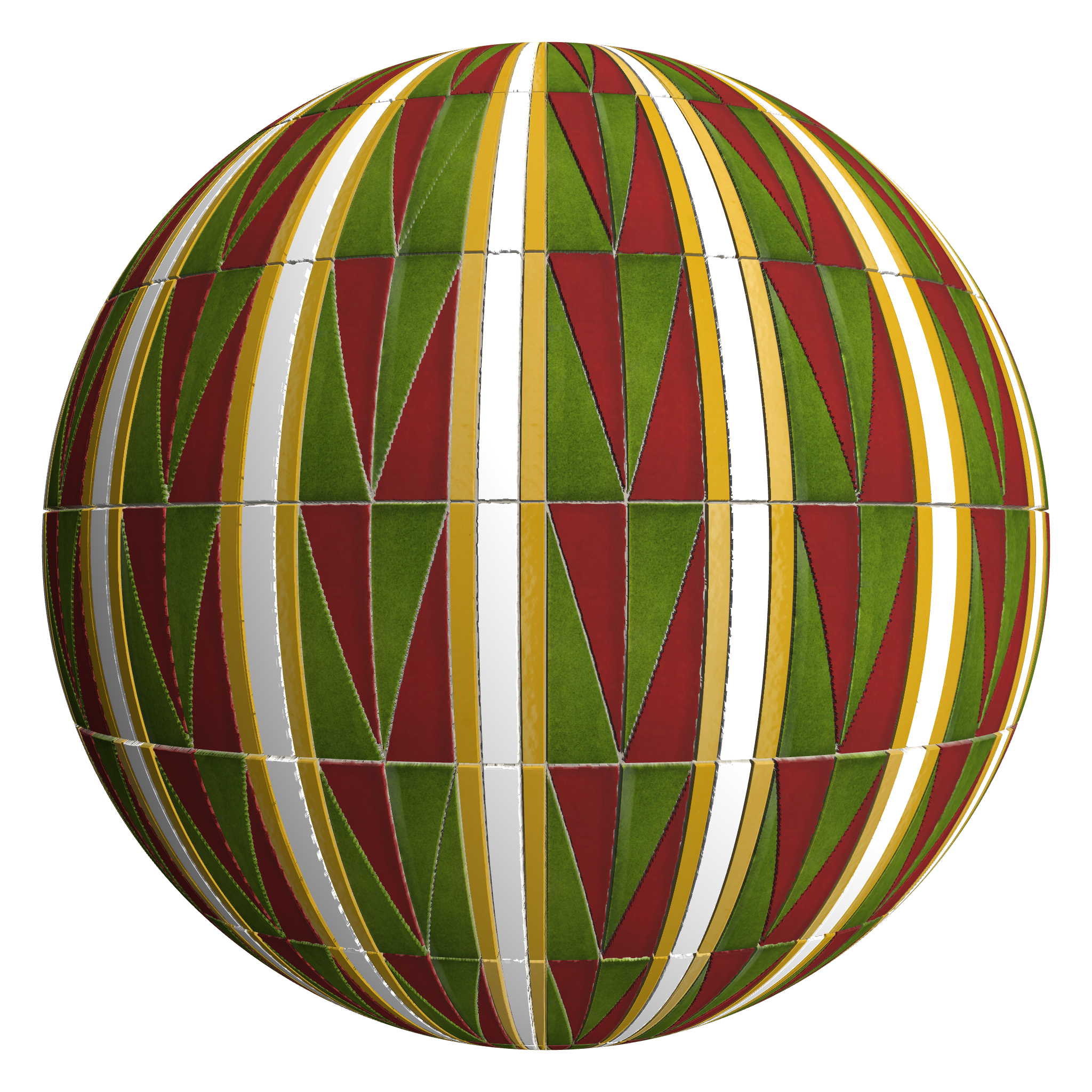3D sphere preview of Festive Art Deco tile pattern seamless texture
