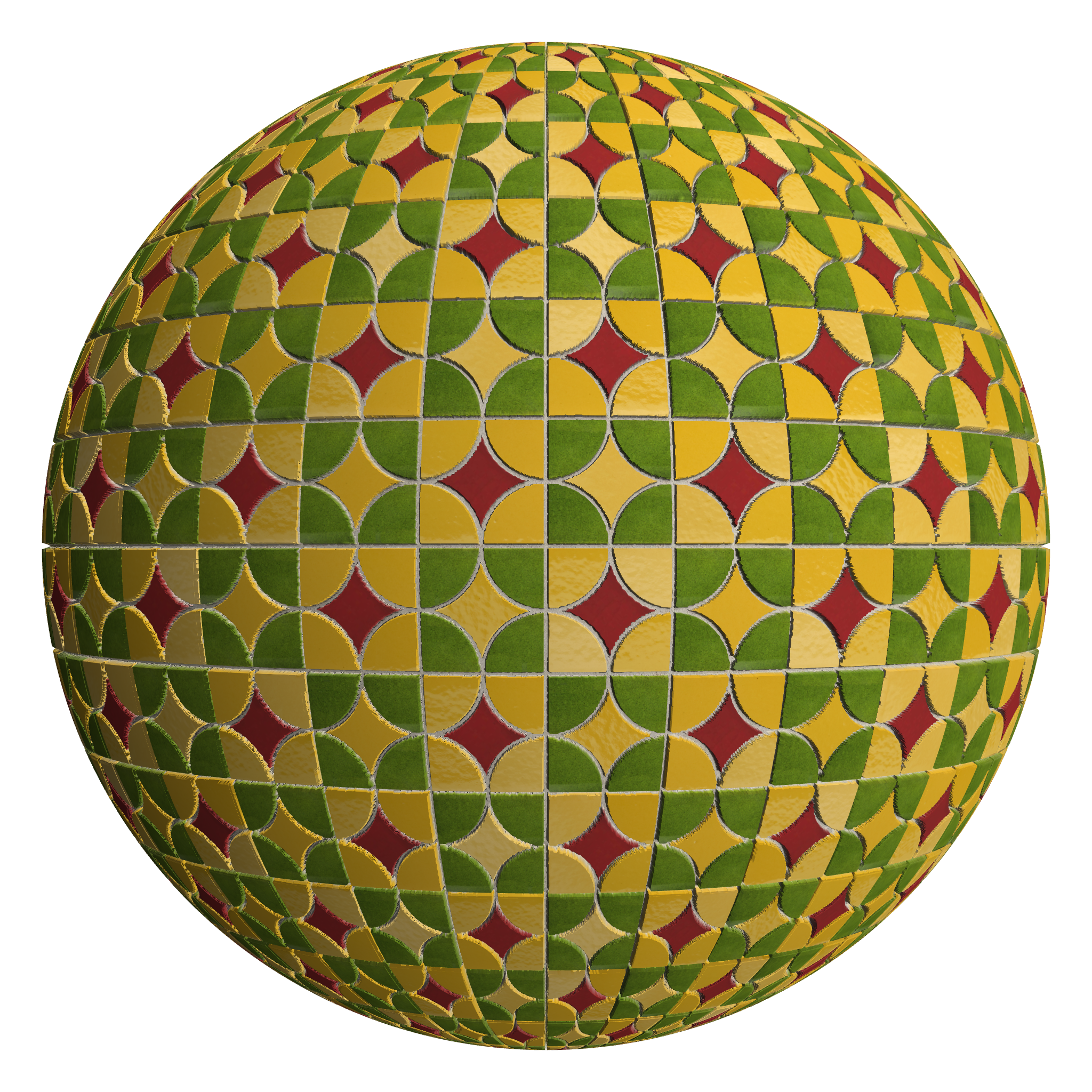 3D sphere preview of Festive Star pattern seamless texture