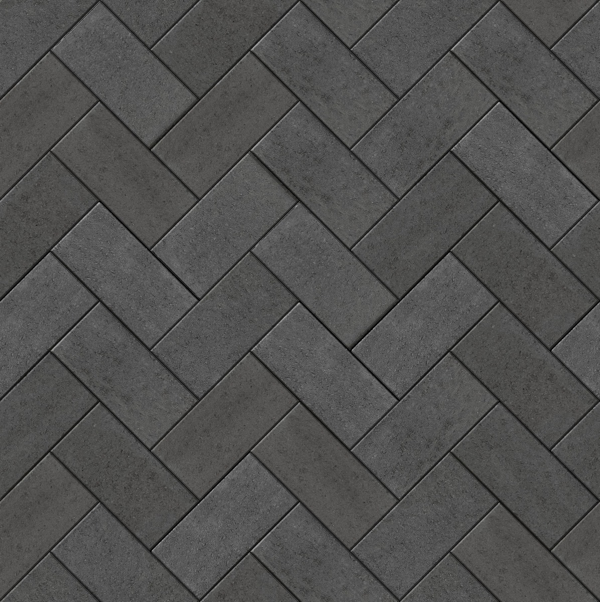 A seamless stone texture with flagstone charcoal blocks arranged in a Herringbone pattern