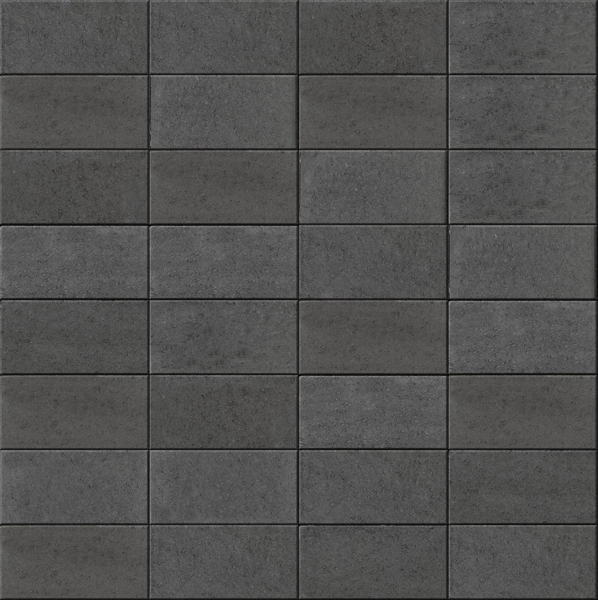 A seamless stone texture with flagstone charcoal blocks arranged in a Stack pattern