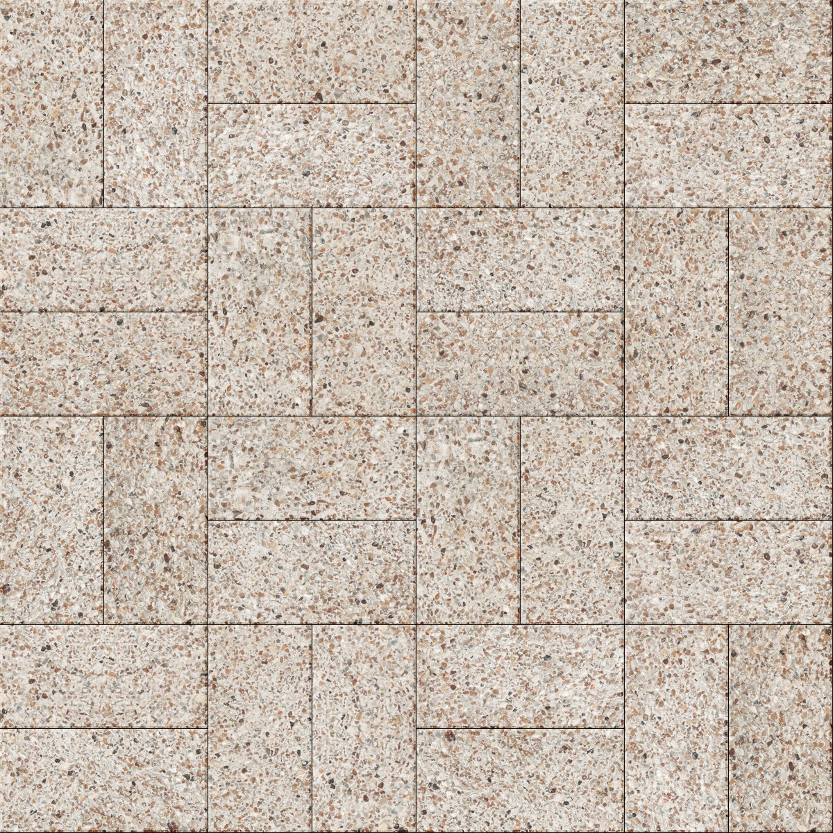 A seamless stone texture with flagstone kao blocks arranged in a Basketweave pattern
