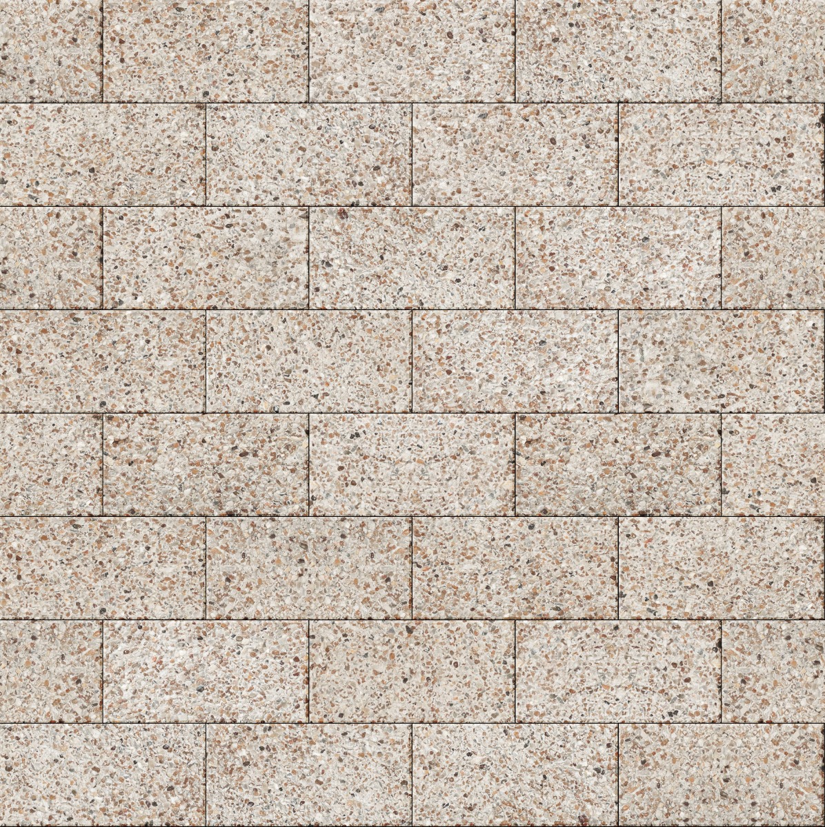 A seamless stone texture with flagstone kao blocks arranged in a Stretcher pattern