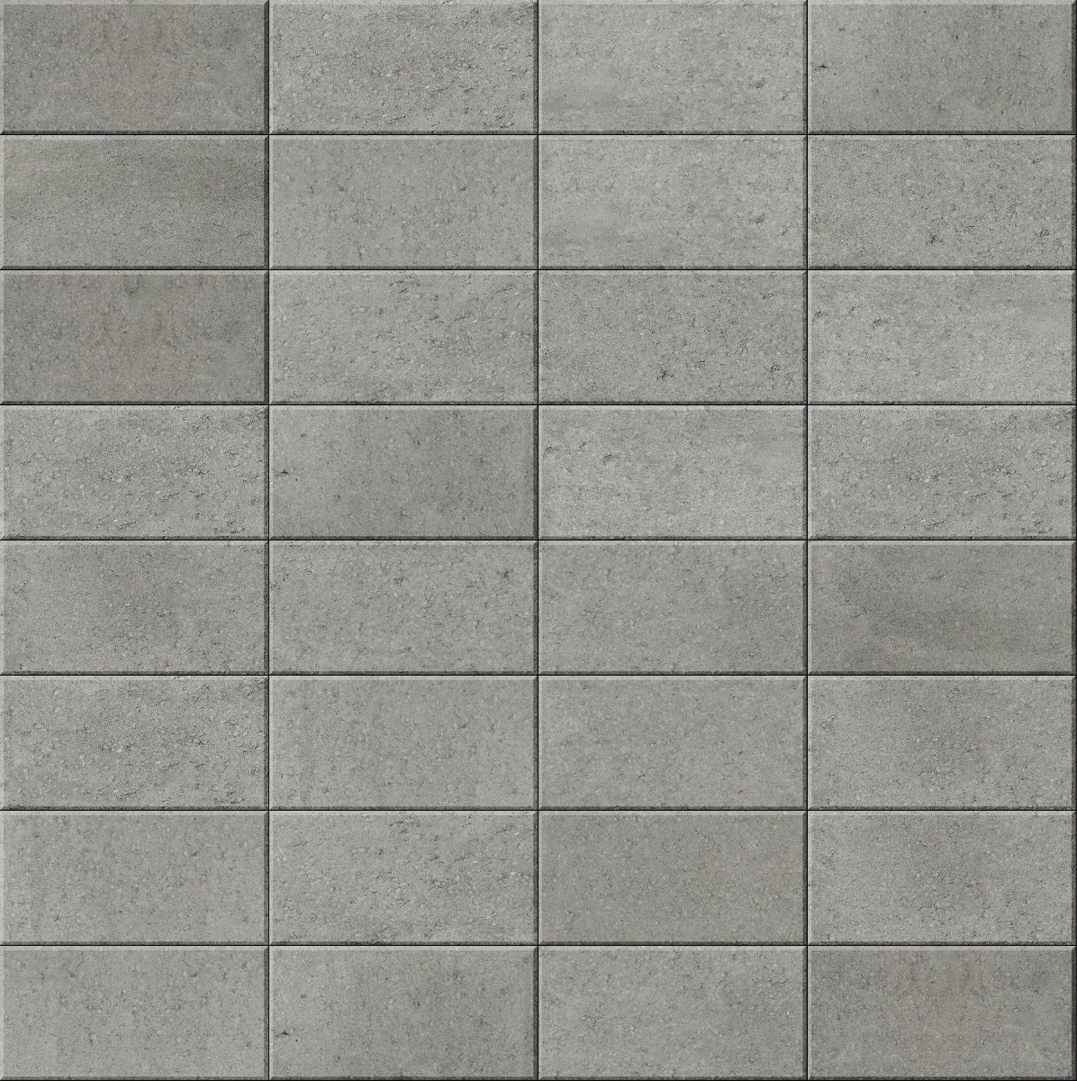 A seamless stone texture with flagstone pewter blocks arranged in a Stack pattern