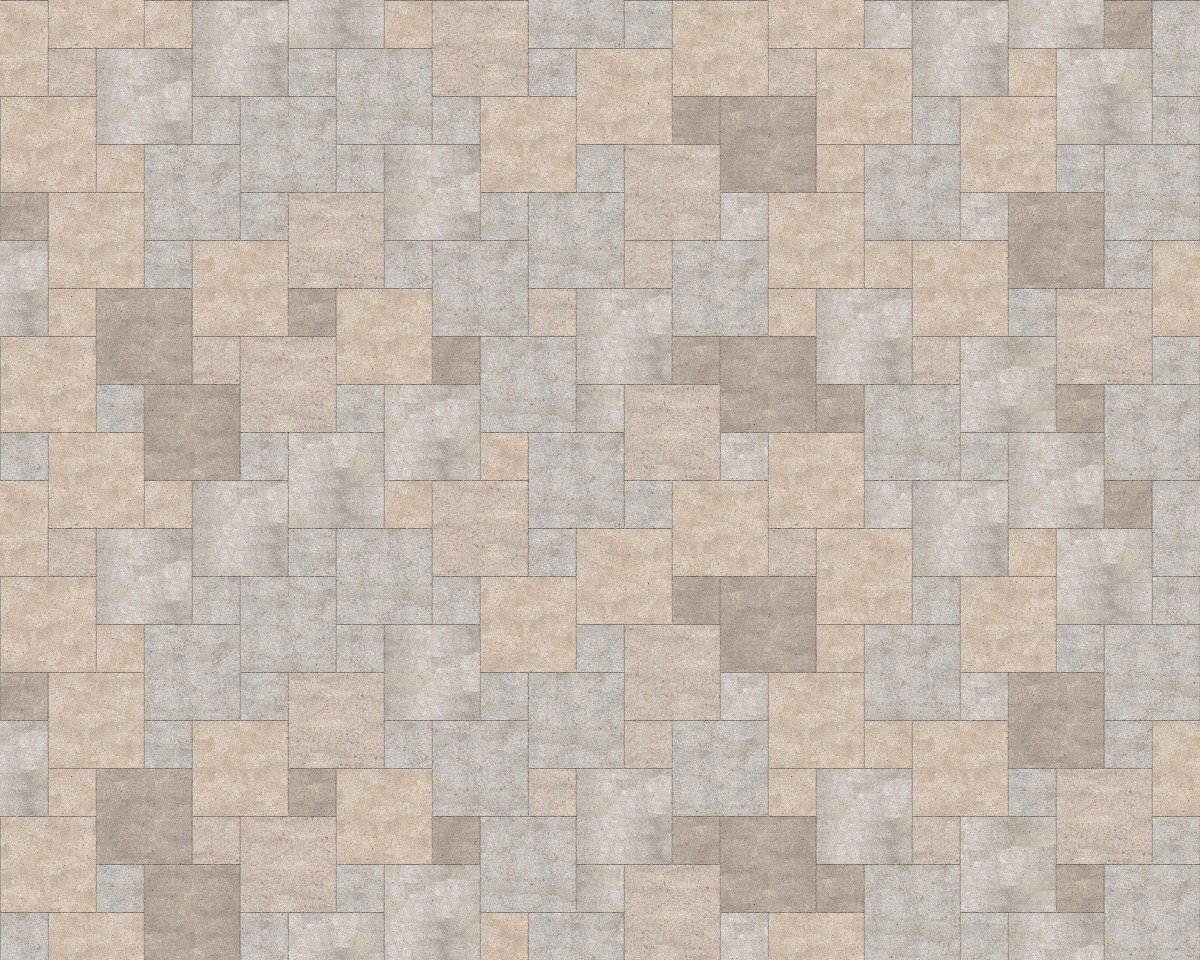 A seamless stone texture with m1214 sdm381 golden buff limestone - flamed blocks arranged in a Hopscotch pattern