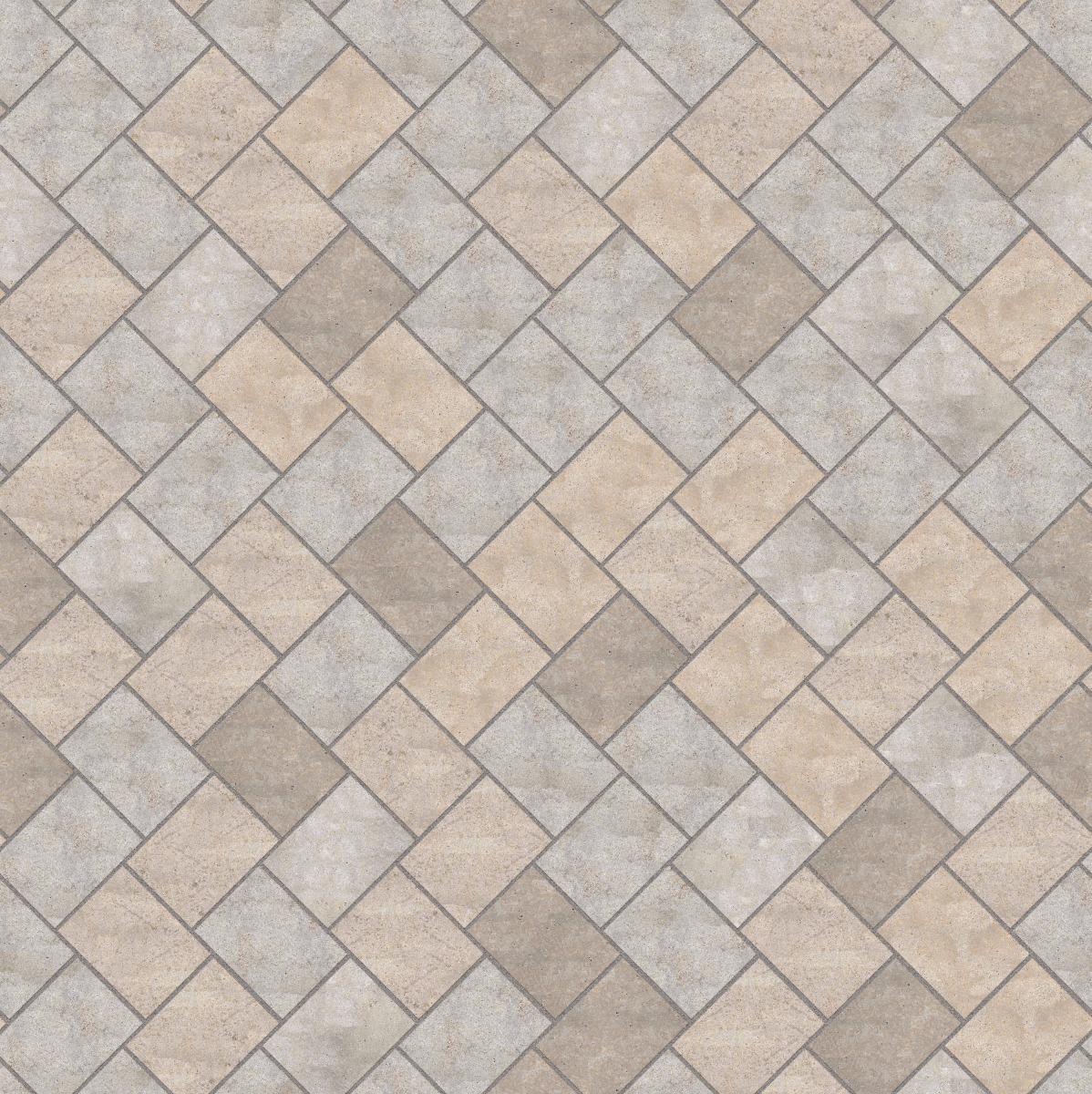 A seamless stone texture with m1214 sdm381 golden buff limestone - flamed blocks arranged in a Paving - Unique Herringbone - Sawn Edge - Dimensional 2 Pieces 1 Size - DP017 pattern