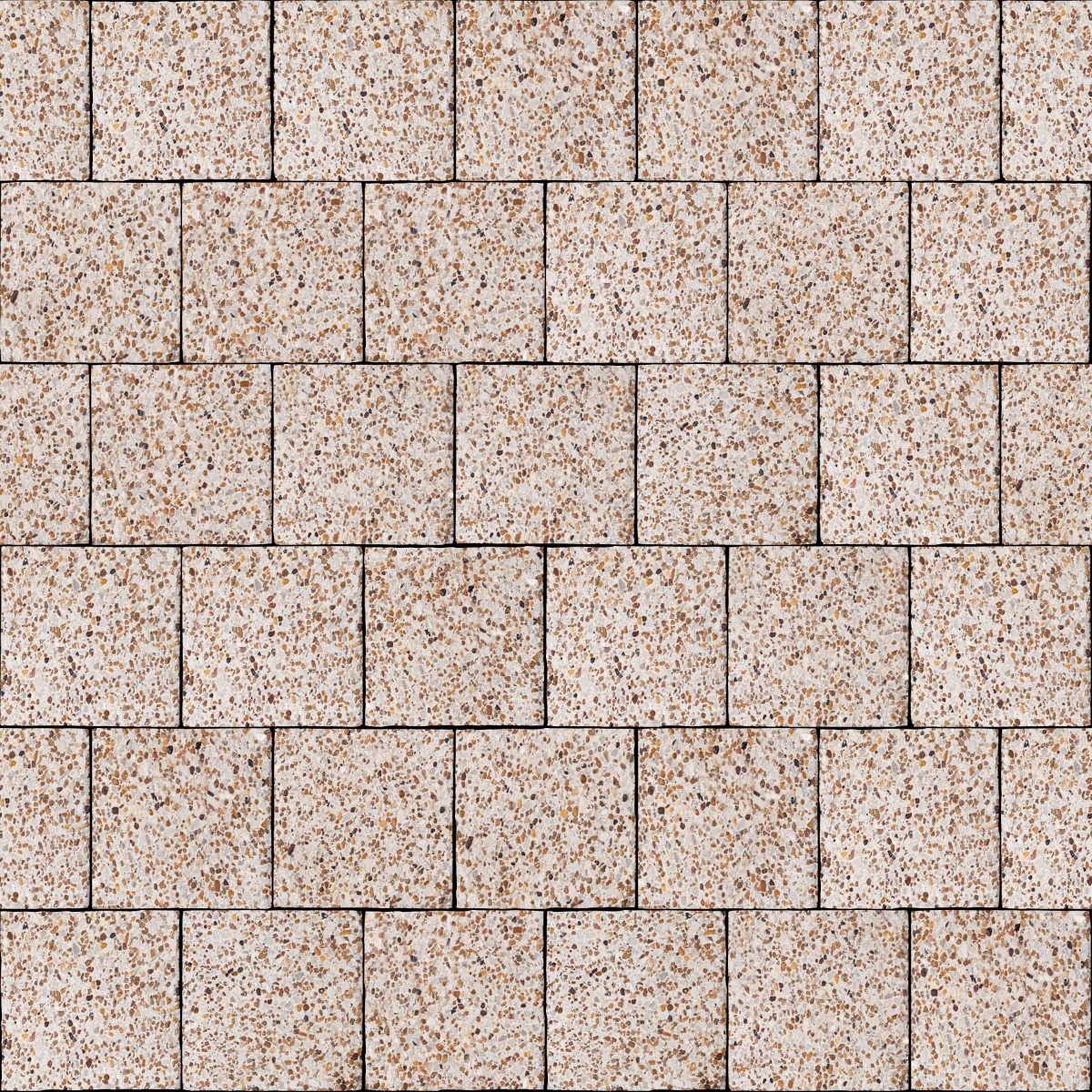 A seamless stone texture with masterpave geo kao blocks arranged in a Stretcher pattern