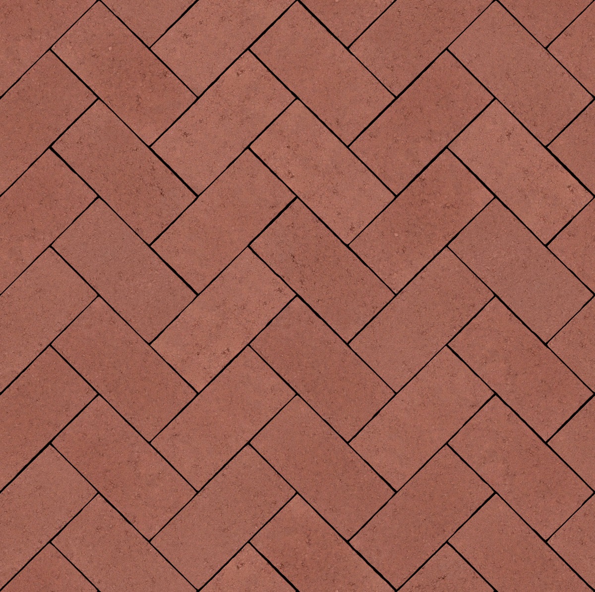 A seamless stone texture with pavestone classic heritage red blocks arranged in a Herringbone pattern