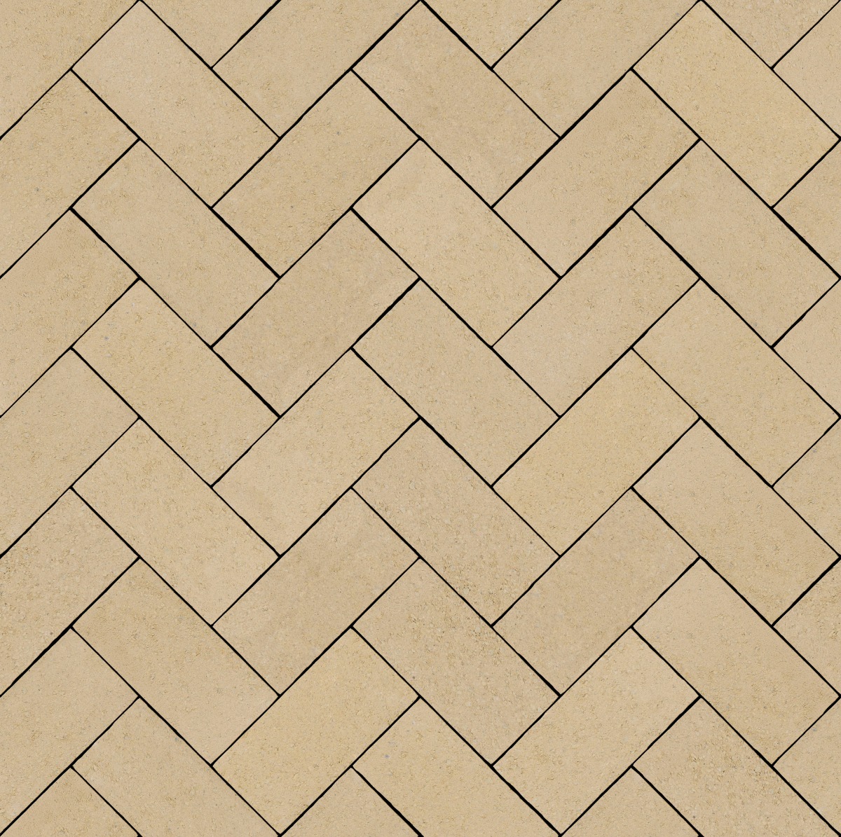 A seamless stone texture with pavestone classic limestone blocks arranged in a Herringbone pattern