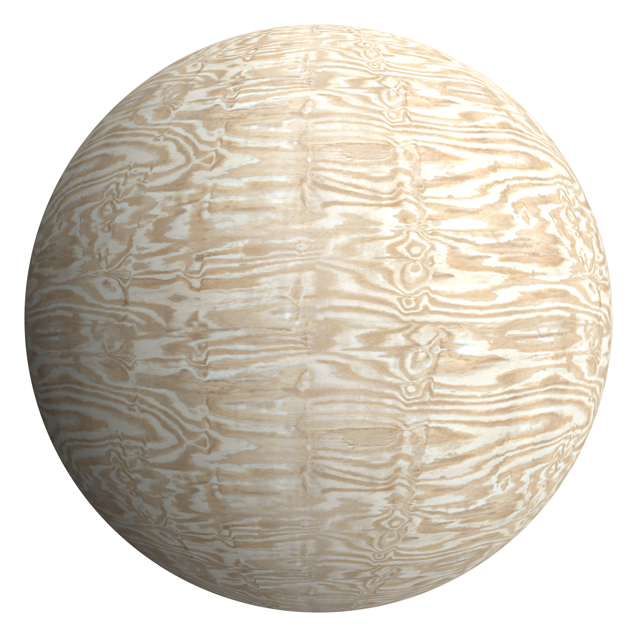 3D sphere preview of Brazilian Pine Structural Plywood (Softwood) seamless texture