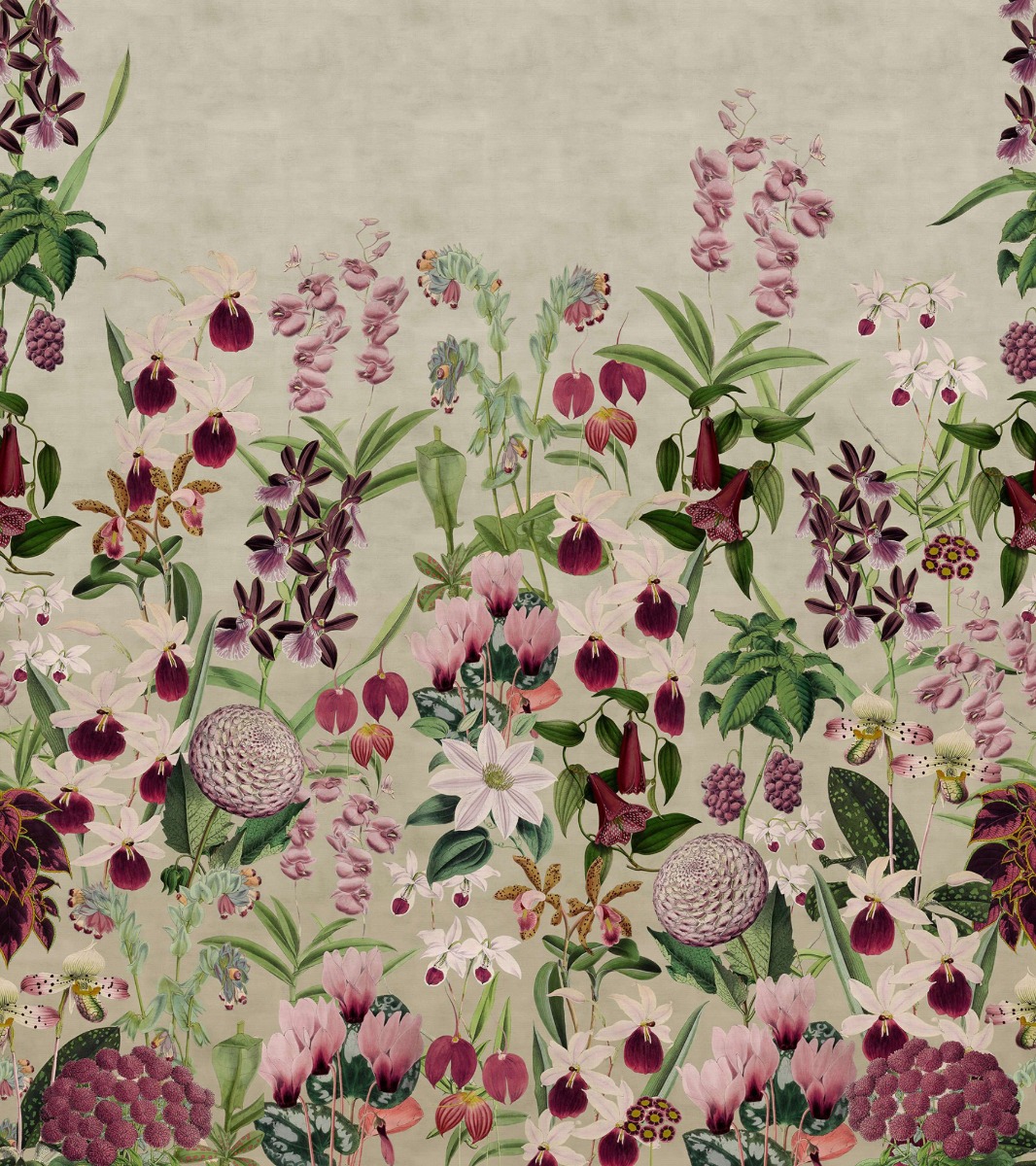 A seamless wallpaper texture with alice's garden units arranged in a None pattern