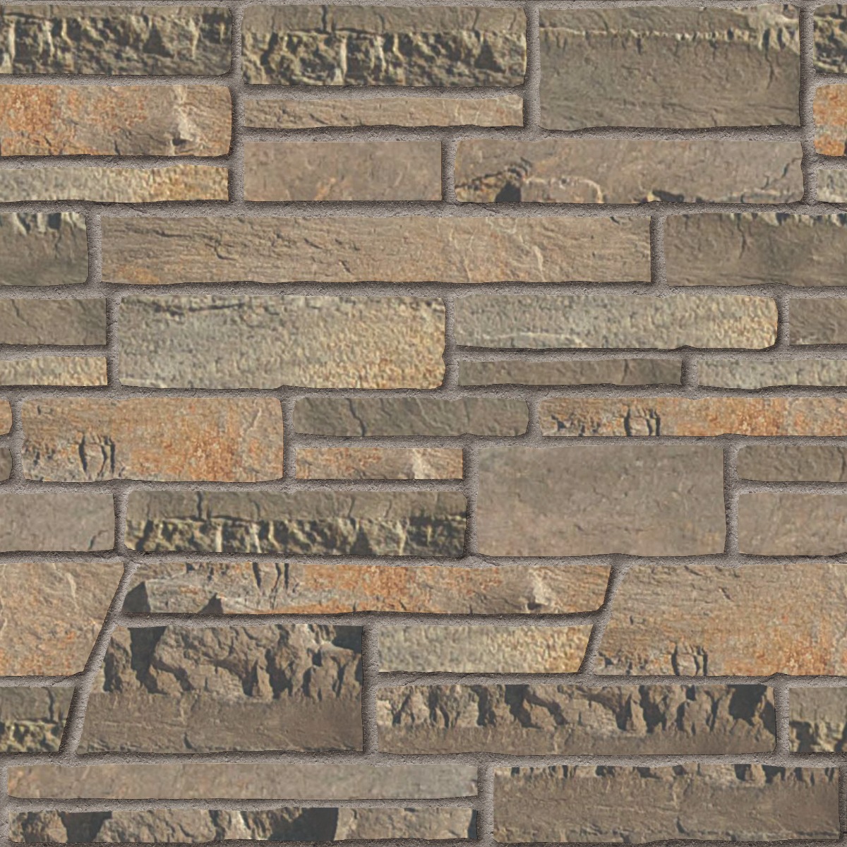 A seamless concrete texture with bison craft® peak ledge blocks arranged in a Rectangular Ashlar pattern