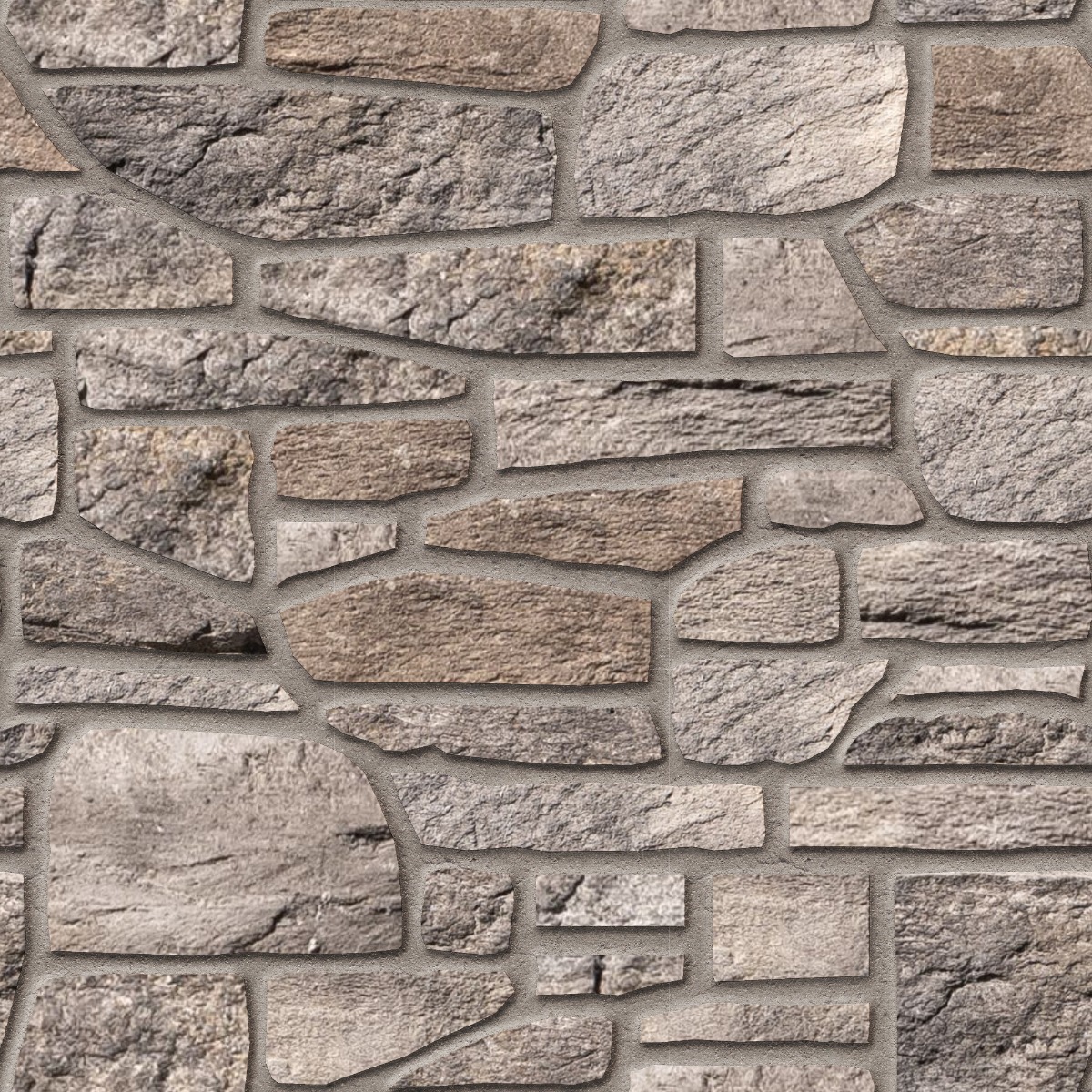 A seamless concrete texture with blacktruffle craft® farmhouse ledge blocks arranged in a Uneven Ashlar pattern