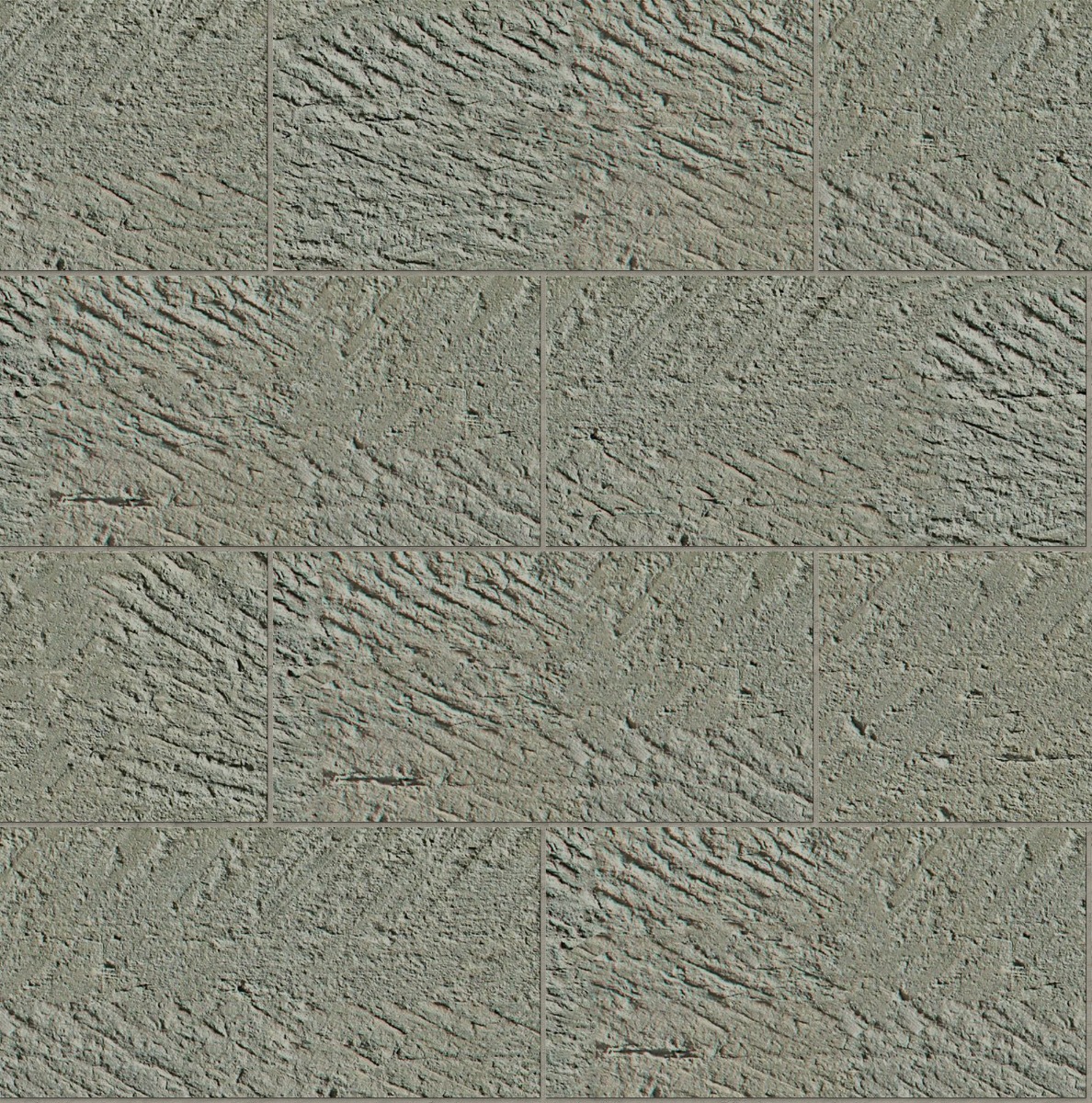 A seamless concrete texture with bluestone craft® carved rectangle blocks arranged in a Stretcher pattern