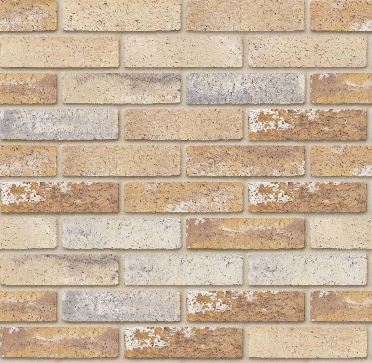 A seamless brick texture with burnthoney craft® warehouse brick units arranged in a Stretcher pattern