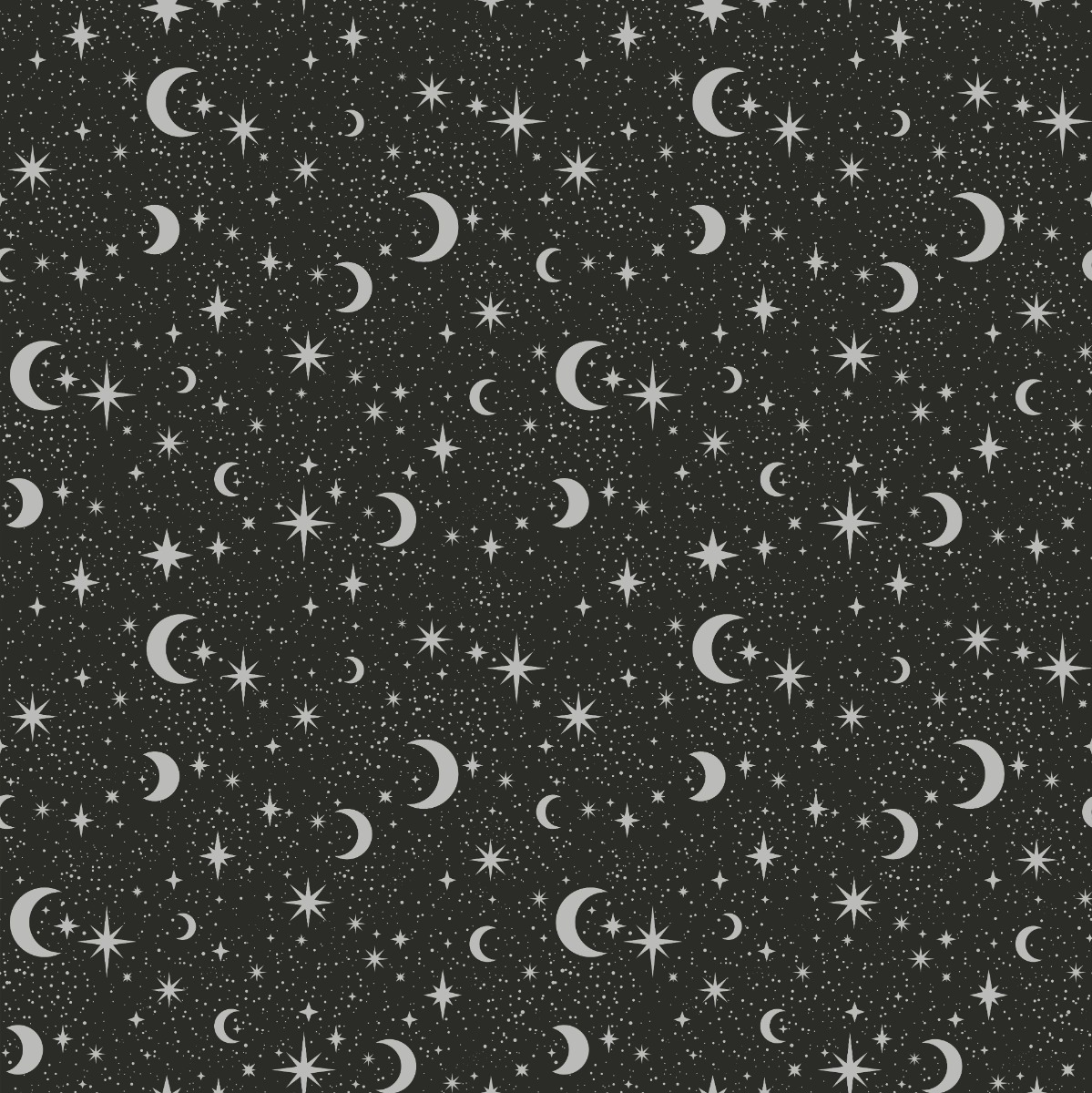 A seamless wallpaper texture with celestial magic wallpaper units arranged in a Stack pattern