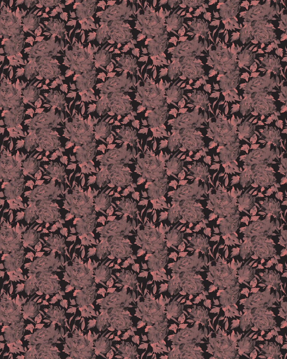 A seamless wallpaper texture with chintz blooms wallpaper units arranged in a Stack pattern
