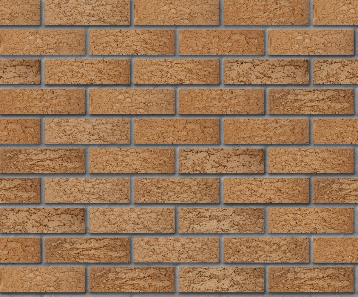 A seamless brick texture with desert ironspot light matt thin brick units arranged in a Stretcher pattern