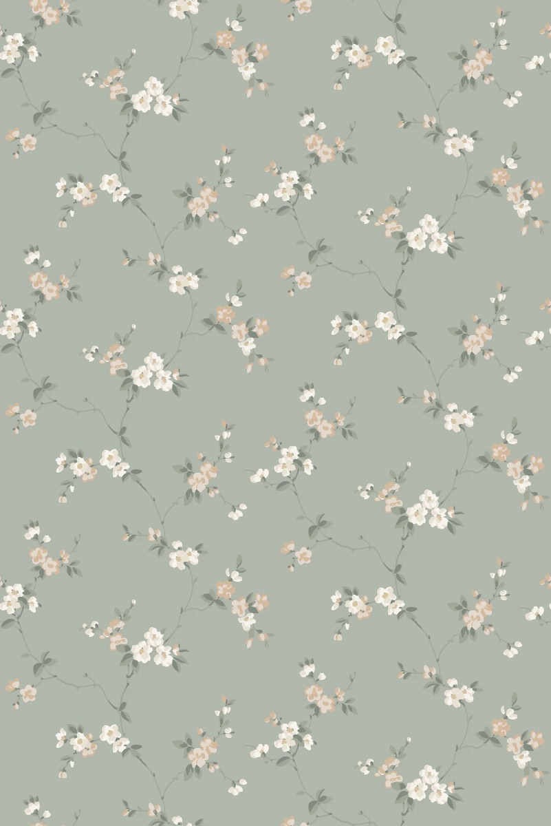 A seamless wallpaper texture with engla, sage green units arranged in a Stretcher pattern