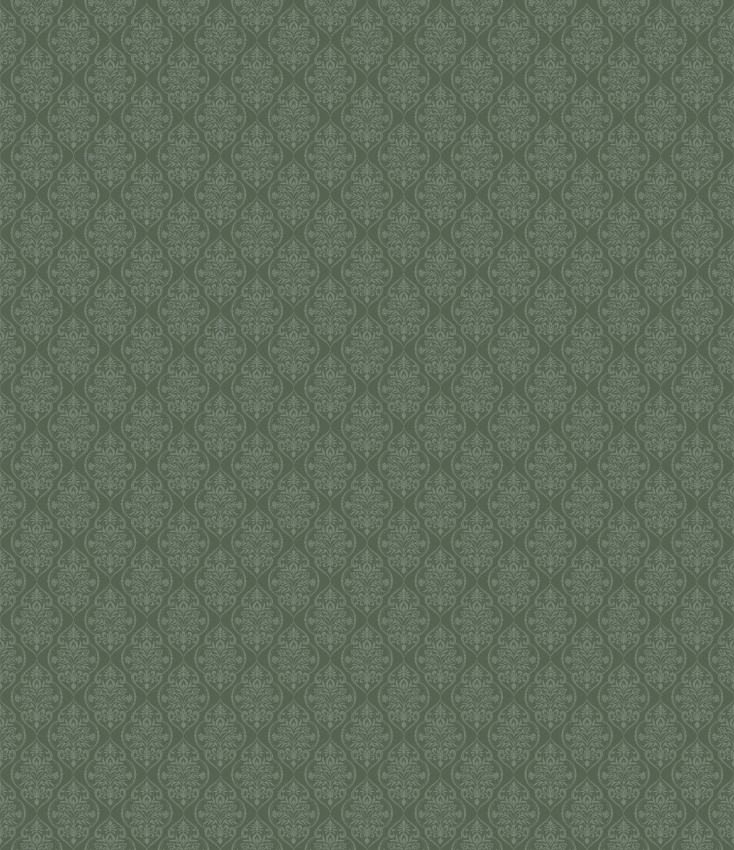 A seamless wallpaper texture with floral damask wallpaper units arranged in a Stack pattern
