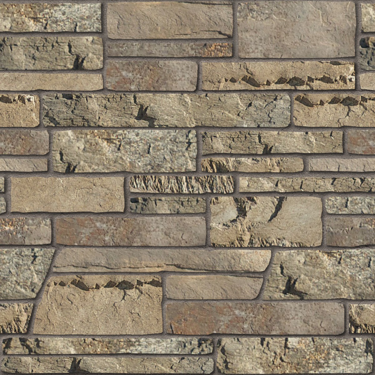 A seamless concrete texture with greentea craft® peak ledge blocks arranged in a Rectangular Ashlar pattern