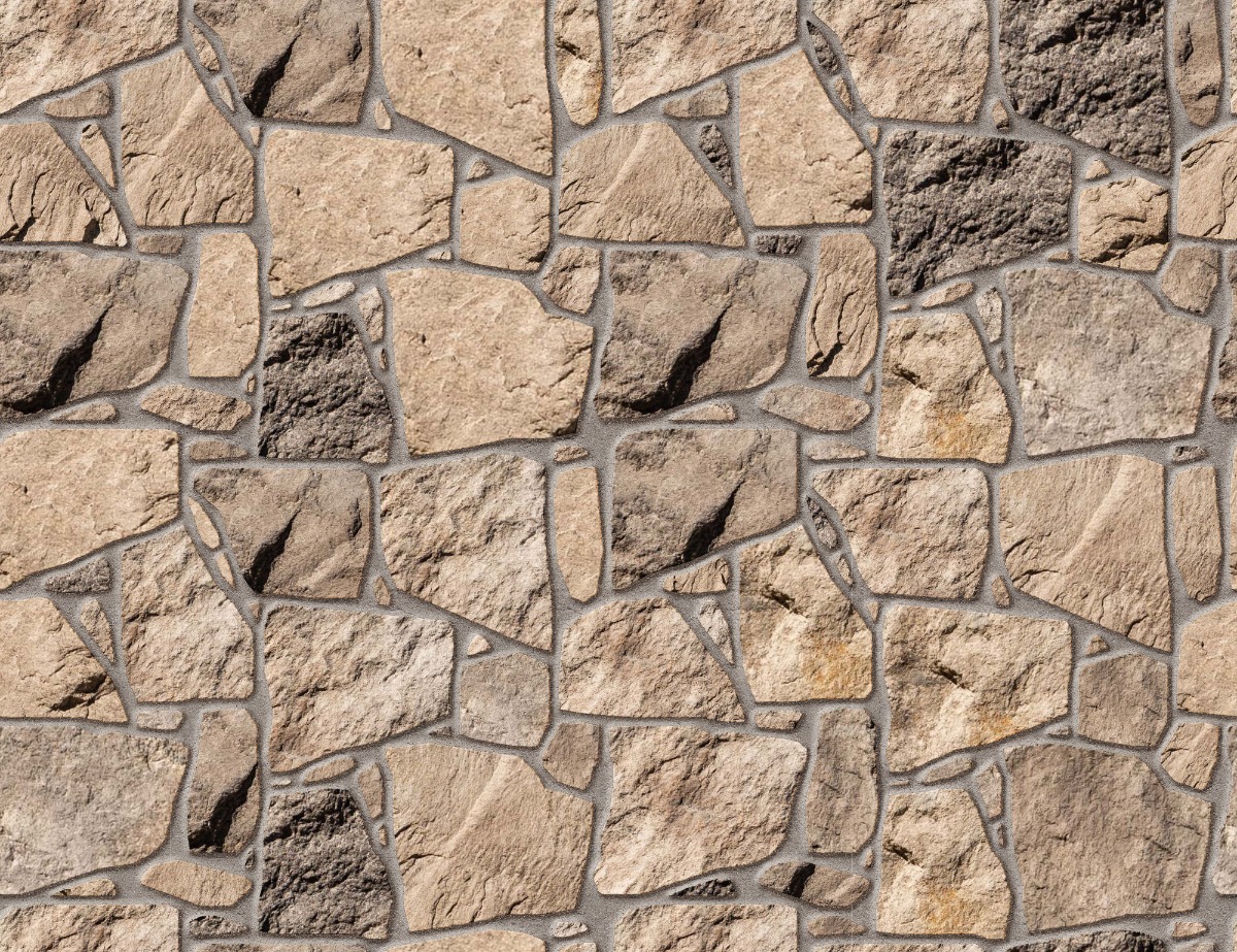 A seamless concrete texture with greypearl craft® foothill rubble blocks arranged in a Drystone pattern