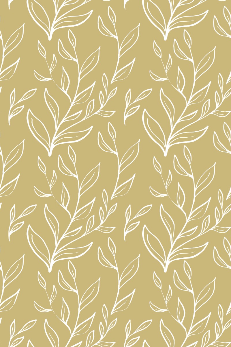 A seamless wallpaper texture with inked leaves wallpaper units arranged in a None pattern