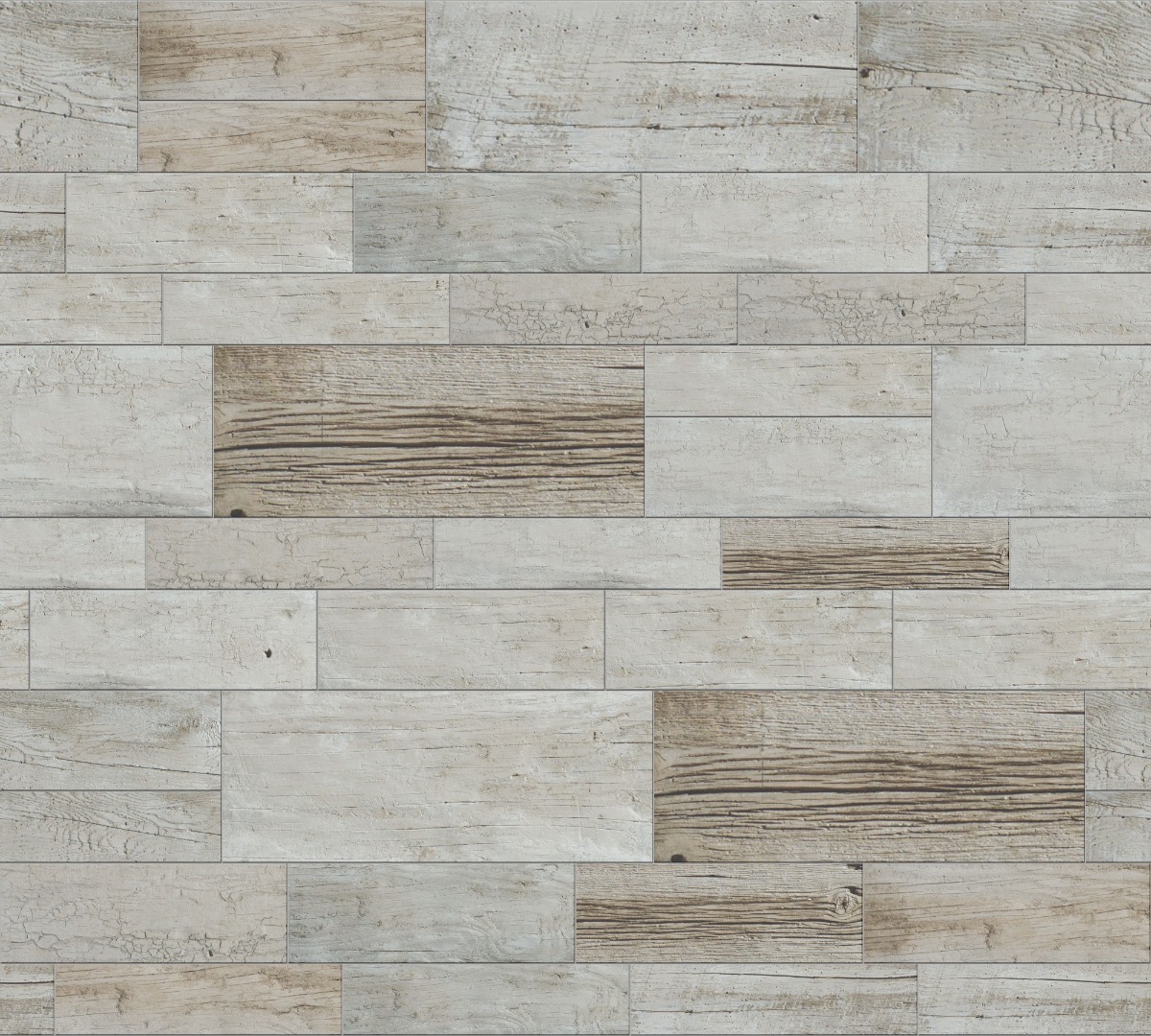 A seamless concrete texture with milkpaint craft® weathered plank™ blocks arranged in a Broken Range Ashlar pattern