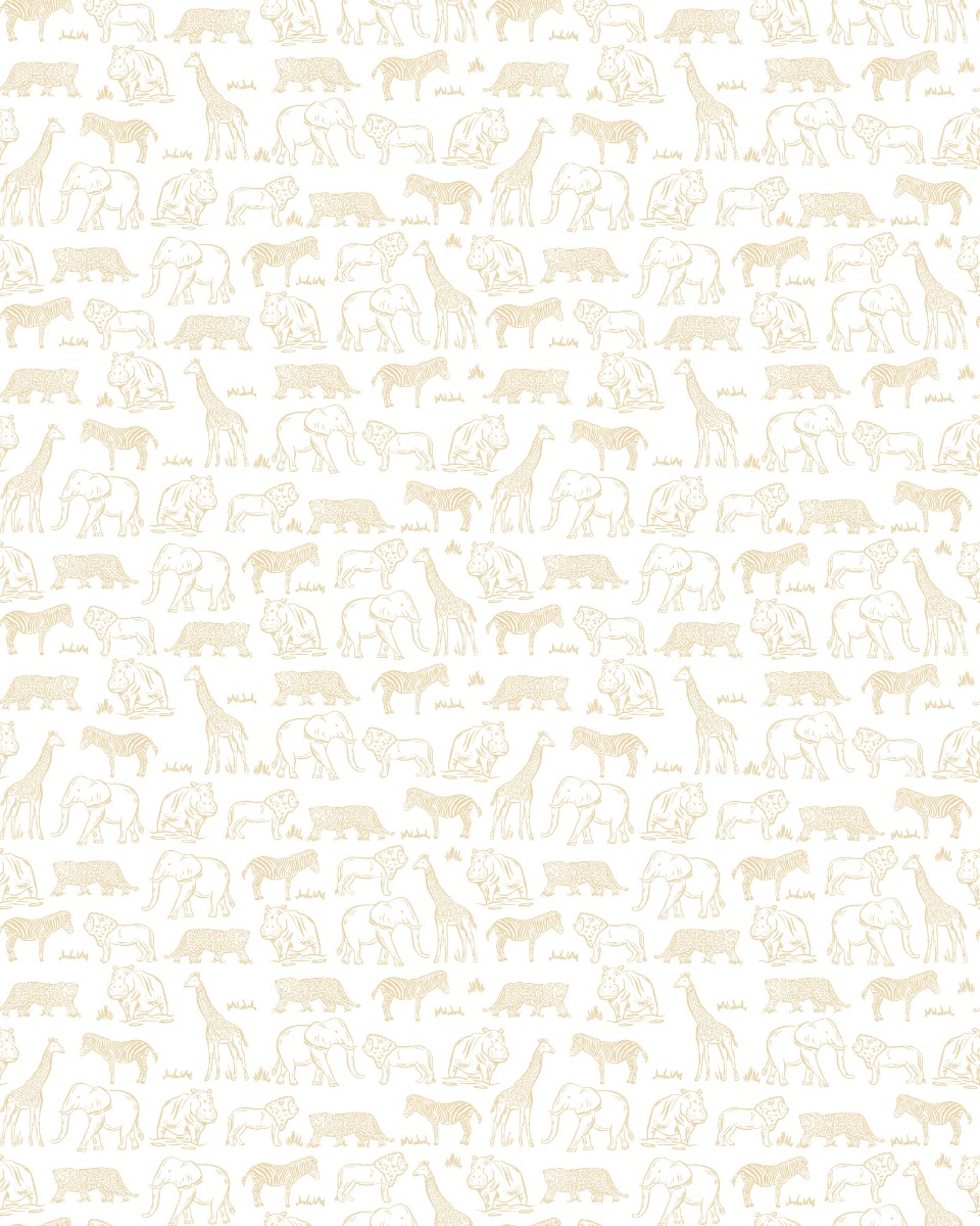 A seamless wallpaper texture with on safari wallpaper units arranged in a Stack pattern