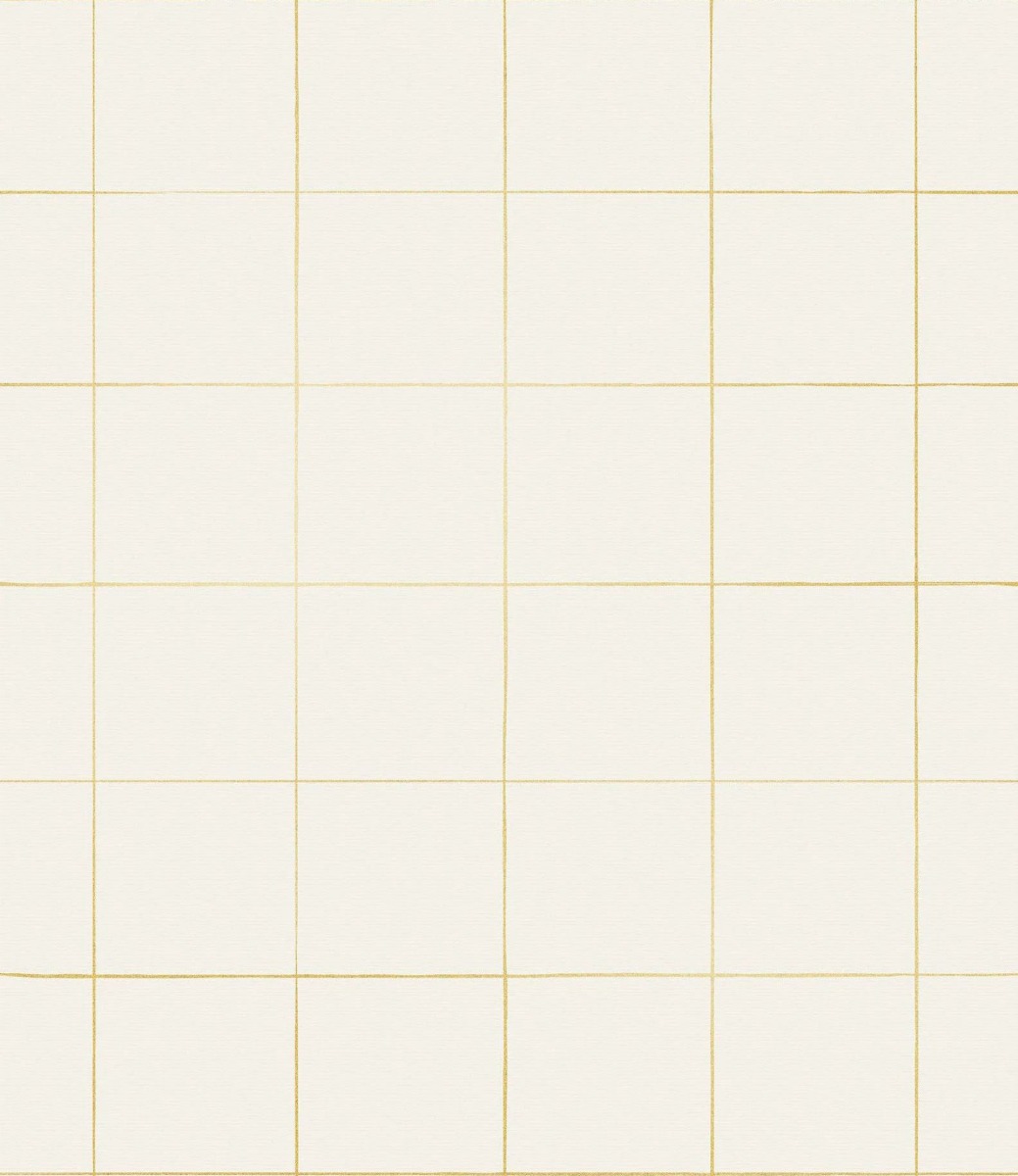 A seamless wallpaper texture with pascal - gold on cream  units arranged in a None pattern