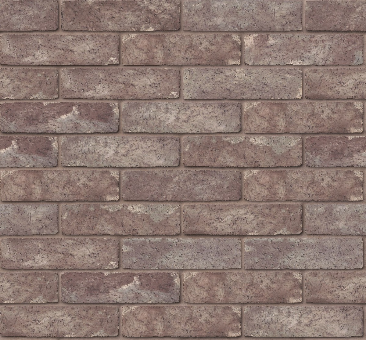 A seamless brick texture with plumwood craft® warehouse brick units arranged in a Stretcher pattern