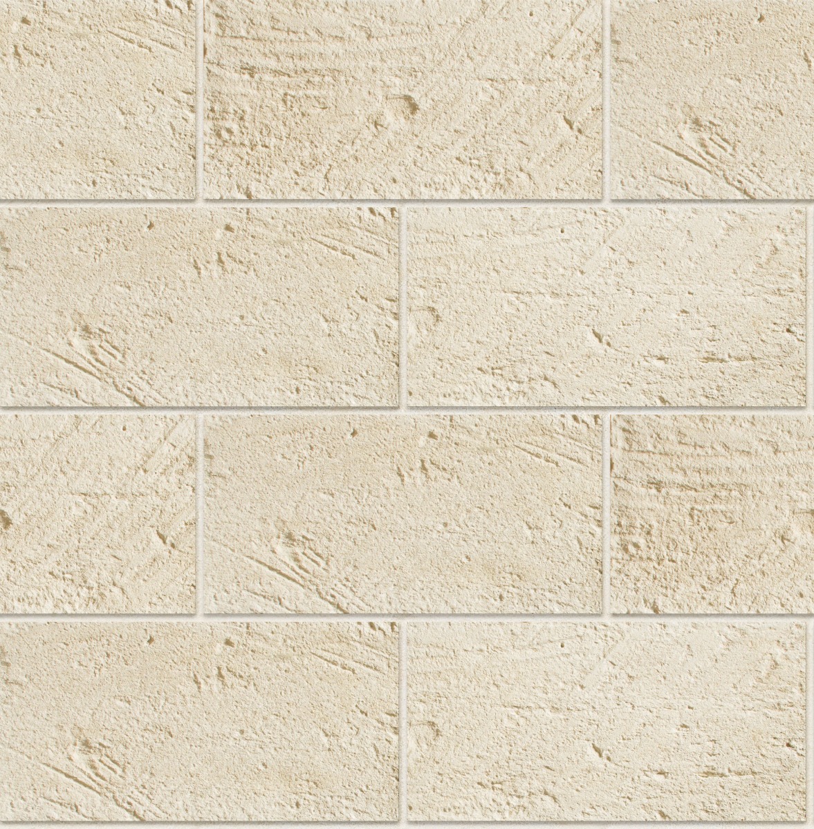 A seamless concrete texture with sandollar craft® carved rectangle blocks arranged in a Stretcher pattern