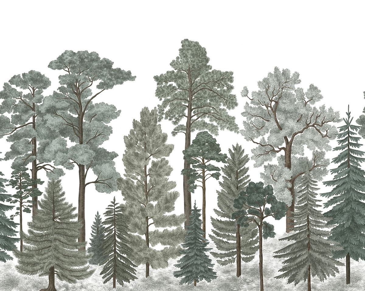 A seamless wallpaper texture with scandinavian bellewood, frost units arranged in a None pattern