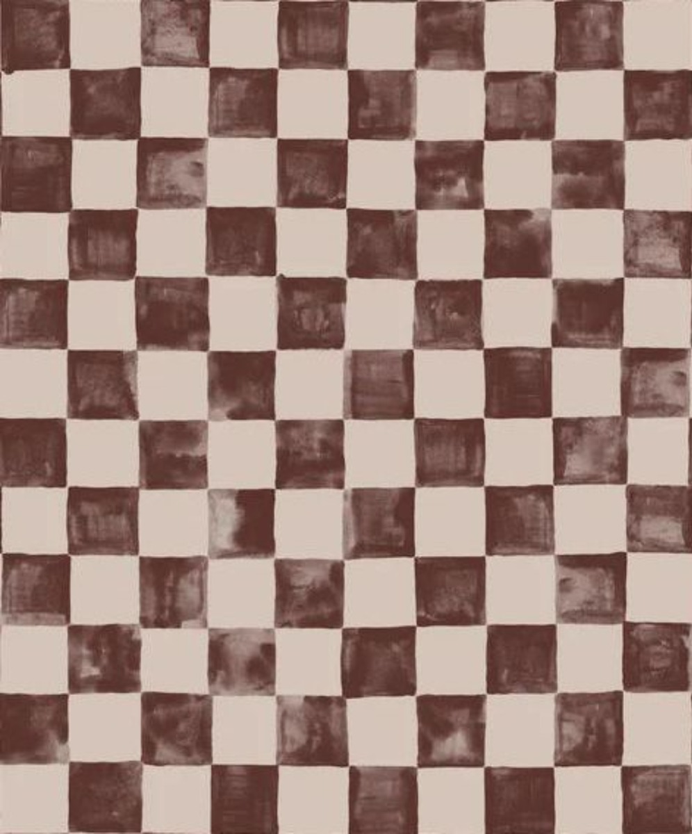 A seamless wallpaper texture with stag party - mulberry on blush units arranged in a None pattern