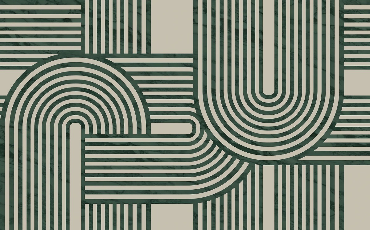 A seamless wallpaper texture with twine, moss units arranged in a None pattern
