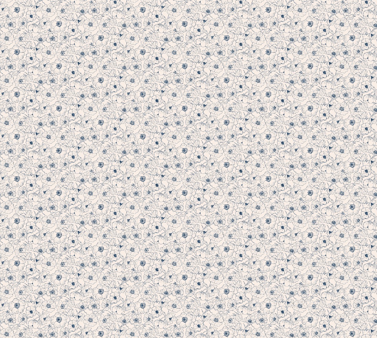 A seamless wallpaper texture with wildflower blooms wallpaper units arranged in a Stack pattern