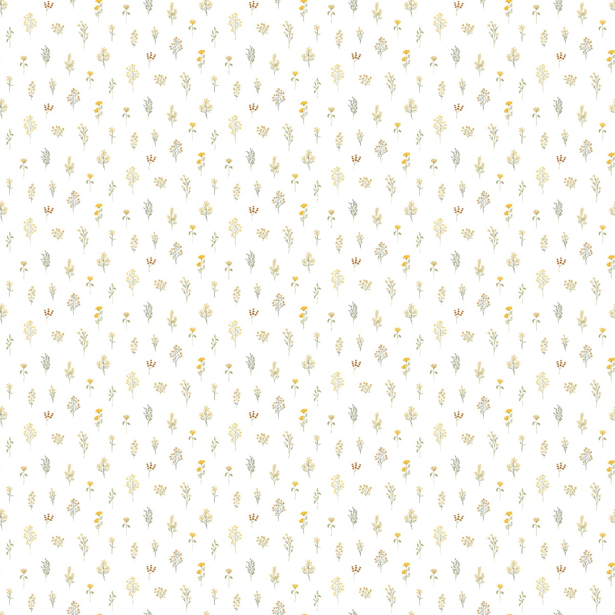A seamless wallpaper texture with wildflower collection wallpaper units arranged in a Stack pattern