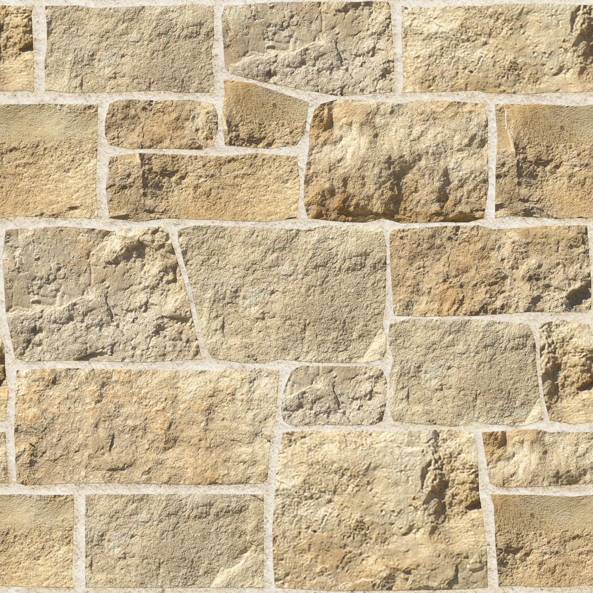 A seamless concrete texture with alpaca craft® orchard limestone  blocks arranged in a Varied Ashlar pattern