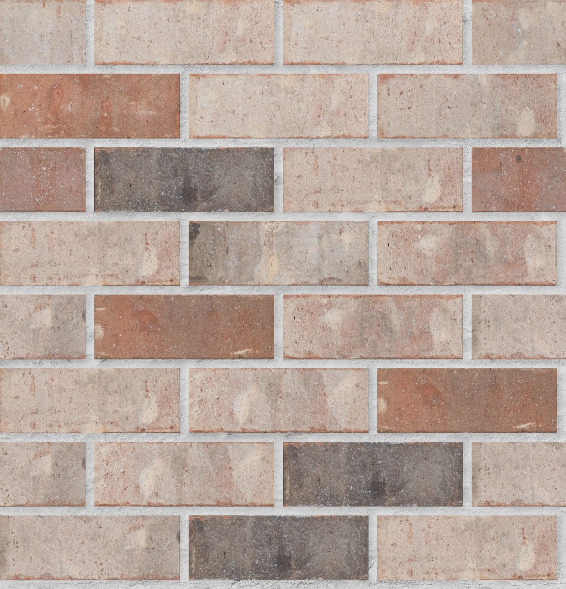 A seamless brick texture with arlington antique units arranged in a Stretcher pattern