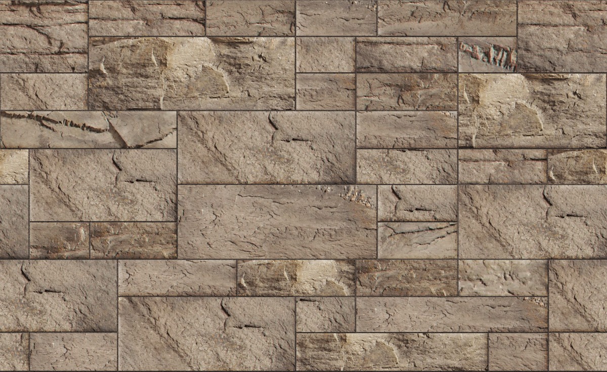 A seamless concrete texture with bison craft® split modular blocks arranged in a Modular Ashlar pattern