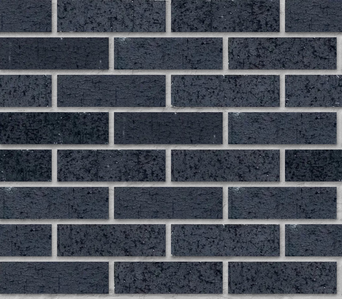 A seamless brick texture with black satin units arranged in a Stretcher pattern