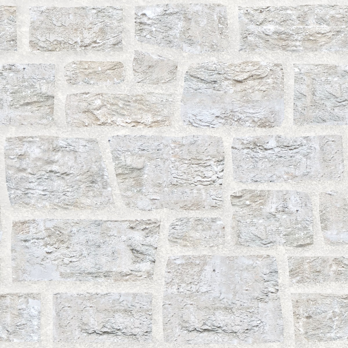 A seamless brick texture with buff units arranged in a Varied Ashlar pattern