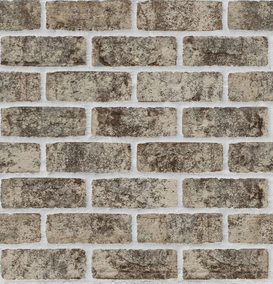 A seamless brick texture with charleston alley units arranged in a Stretcher pattern