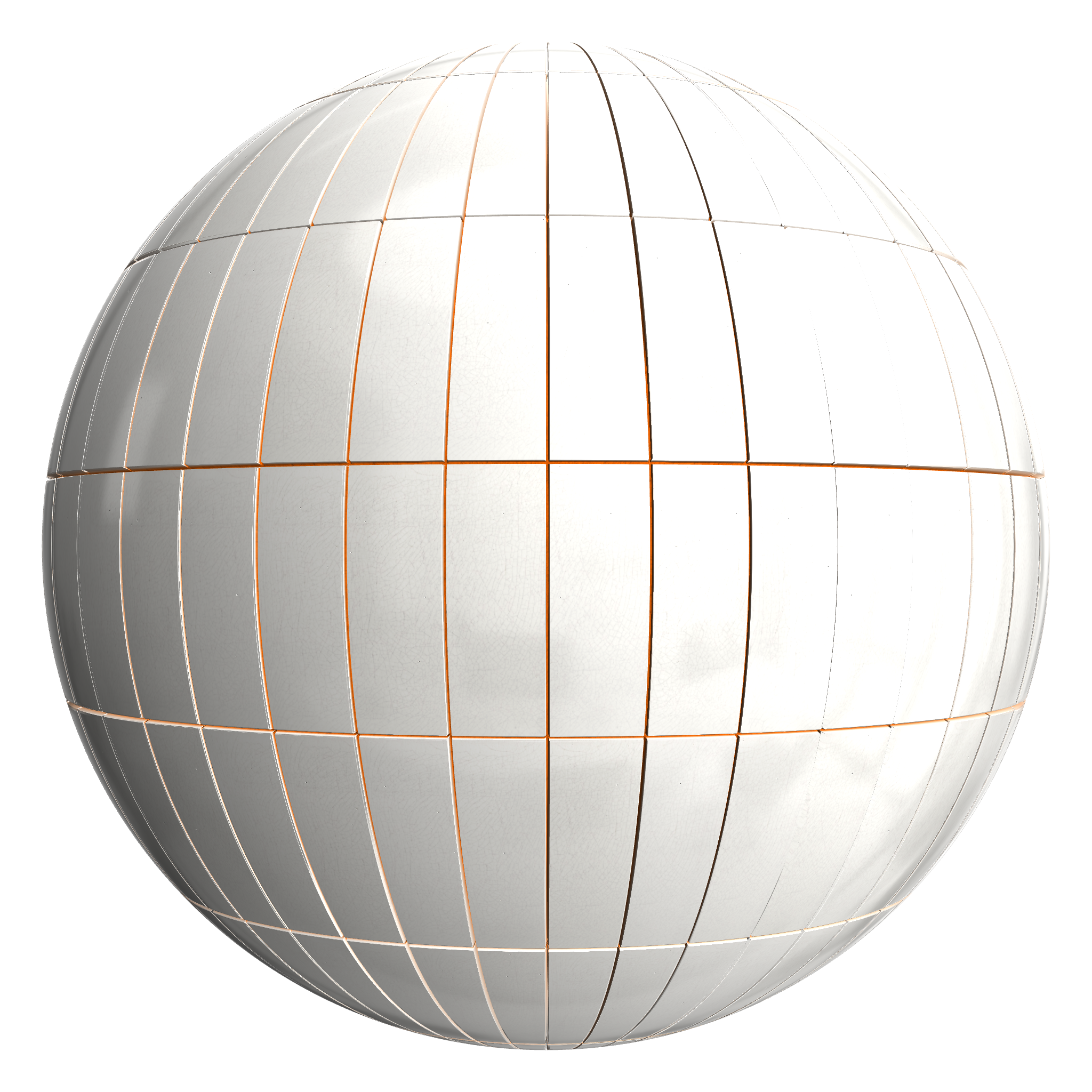 3D sphere preview of Crazing Tile, Stack seamless texture